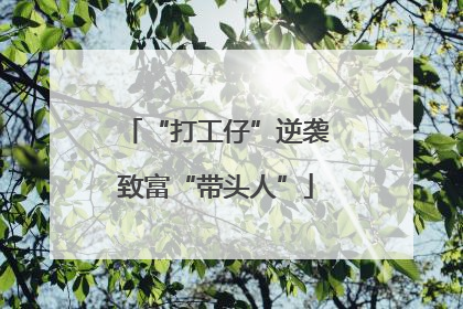 “打工仔”逆袭致富“带头人”