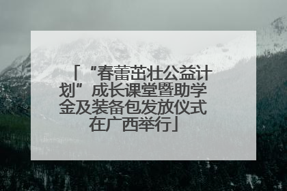 “春蕾茁壮公益计划”成长课堂暨助学金及装备包发放仪式在广西举行