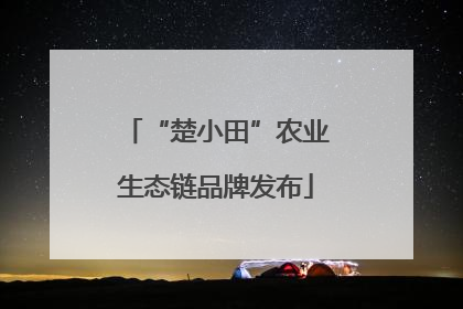 “楚小田”农业生态链品牌发布