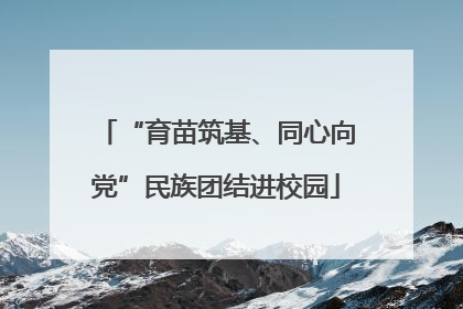 “育苗筑基、同心向党”民族团结进校园