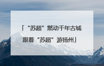 “苏超”燃动千年古城 跟着“苏超”游扬州