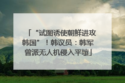 “试图诱使朝鲜进攻韩国”！韩议员：韩军曾派无人机侵入平壤