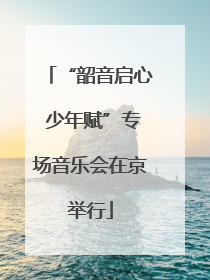 “韶音启心 少年赋”专场音乐会在京举行