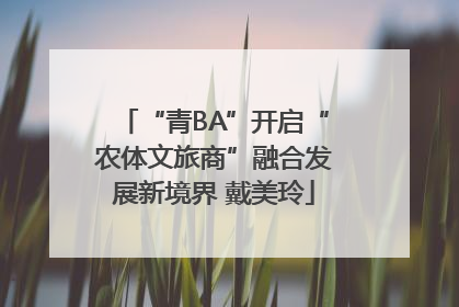 “青BA”开启“农体文旅商”融合发展新境界 戴美玲