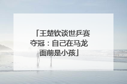 王楚钦谈世乒赛夺冠：自己在马龙面前是小孩