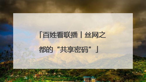 百姓看联播丨丝网之都的“共享密码”