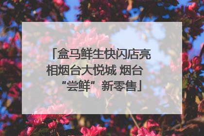 盒马鲜生快闪店亮相烟台大悦城 烟台“尝鲜”新零售