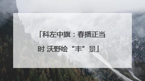 科左中旗：春播正当时 沃野绘“丰”景