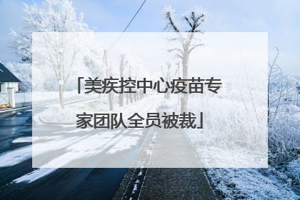 美疾控中心疫苗专家团队全员被裁