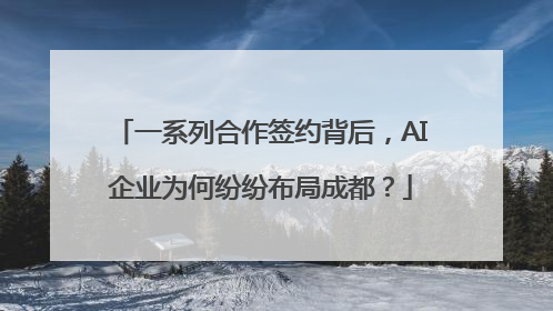 一系列合作签约背后，AI企业为何纷纷布局成都？