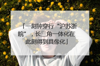 一刻钟穿行“沪苏浙皖”，长三角一体化在此刻得到具像化