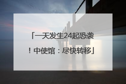 一天发生24起恐袭！中使馆：尽快转移