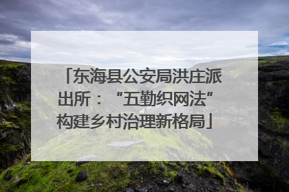 东海县公安局洪庄派出所：“五勤织网法”构建乡村治理新格局