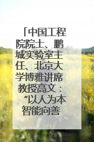 中国工程院院士、鹏城实验室主任、北京大学博雅讲席教授高文：“以人为本 智能向善” 推动文化与科技相生相促｜聚焦2025文化强国建设高峰论坛