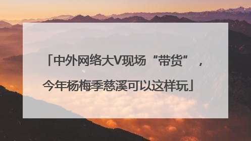 中外网络大V现场“带货”，今年杨梅季慈溪可以这样玩
