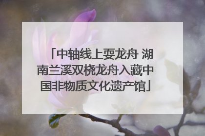 中轴线上耍龙舟 湖南兰溪双桡龙舟入藏中国非物质文化遗产馆