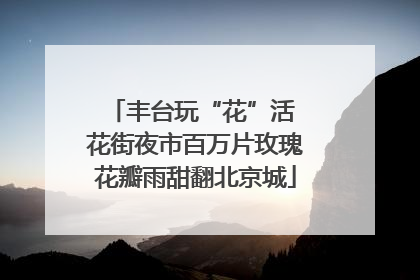 丰台玩“花”活 花街夜市百万片玫瑰花瓣雨甜翻北京城