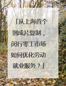 从上海首个到成片复制，闵行零工市场如何优化劳动就业服务？