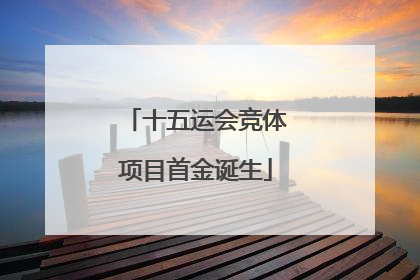 十五运会竞体项目首金诞生