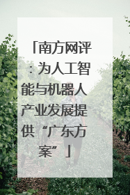南方网评：为人工智能与机器人产业发展提供“广东方案”