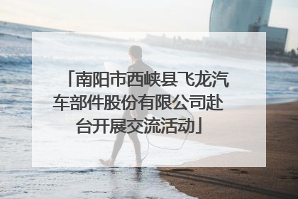 南阳市西峡县飞龙汽车部件股份有限公司赴台开展交流活动