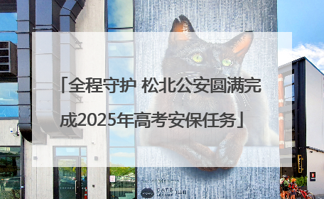 全程守护 松北公安圆满完成2025年高考安保任务