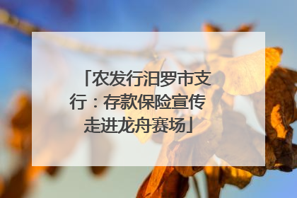 农发行汨罗市支行：存款保险宣传走进龙舟赛场