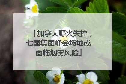 加拿大野火失控，七国集团峰会场地或面临烟雾风险