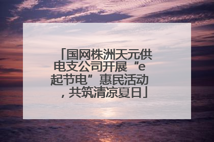 国网株洲天元供电支公司开展“e起节电”惠民活动，共筑清凉夏日