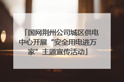 国网荆州公司城区供电中心开展“安全用电进万家”主题宣传活动