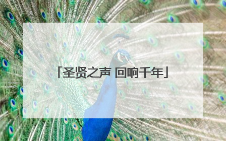 圣贤之声 回响千年