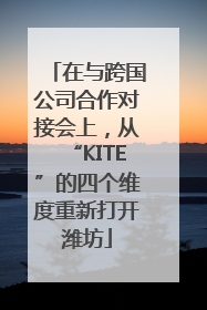 在与跨国公司合作对接会上，从“KITE”的四个维度重新打开潍坊