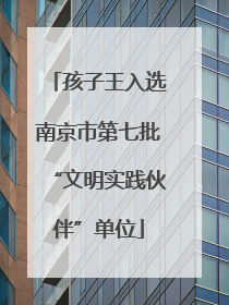 孩子王入选南京市第七批“文明实践伙伴”单位