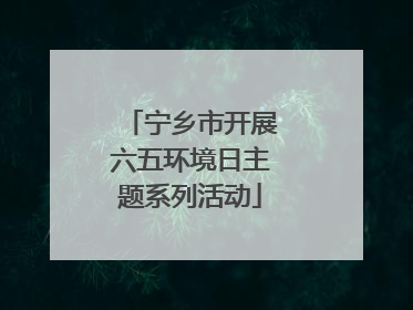 宁乡市开展六五环境日主题系列活动