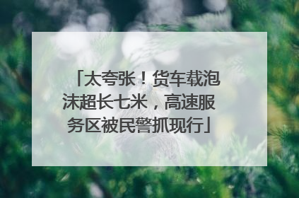 太夸张！货车载泡沫超长七米，高速服务区被民警抓现行