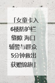 女童卡入6楼防护栏缝隙 海口辅警与群众5分钟救出获赠锦旗