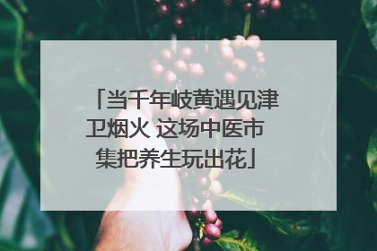 当千年岐黄遇见津卫烟火 这场中医市集把养生玩出花