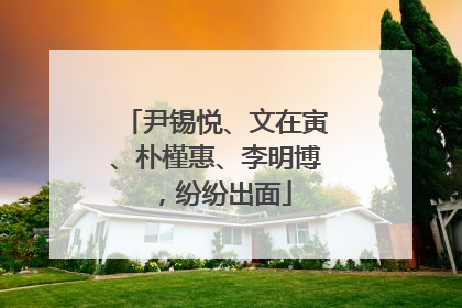 尹锡悦、文在寅、朴槿惠、李明博，纷纷出面