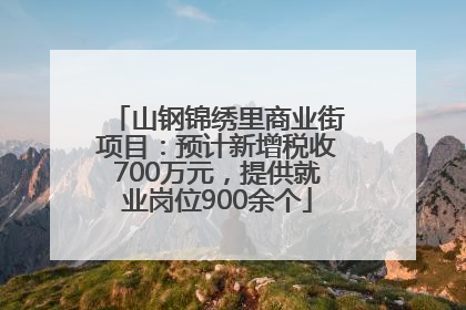 山钢锦绣里商业街项目：预计新增税收700万元，提供就业岗位900余个