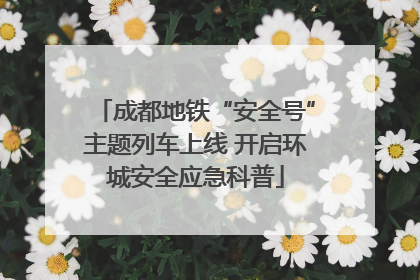 成都地铁“安全号”主题列车上线 开启环城安全应急科普