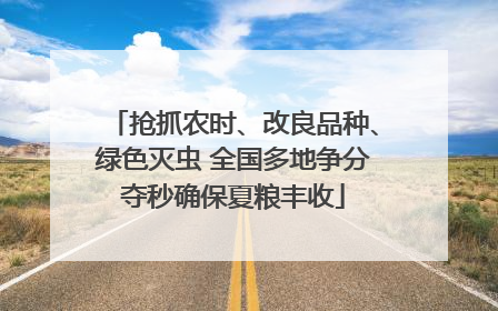 抢抓农时、改良品种、绿色灭虫 全国多地争分夺秒确保夏粮丰收