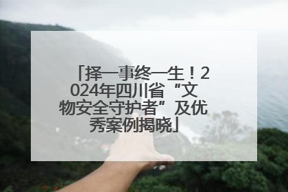 择一事终一生！2024年四川省“文物安全守护者”及优秀案例揭晓