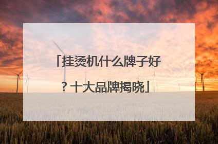 挂烫机什么牌子好？十大品牌揭晓