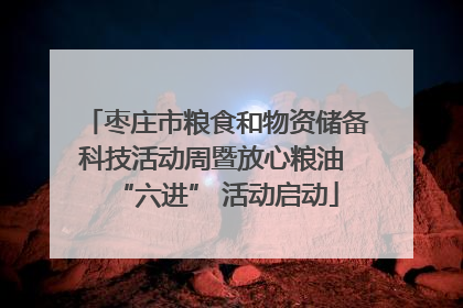 枣庄市粮食和物资储备科技活动周暨放心粮油 “六进” 活动启动