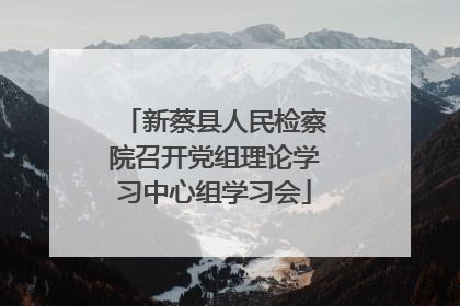 新蔡县人民检察院召开党组理论学习中心组学习会