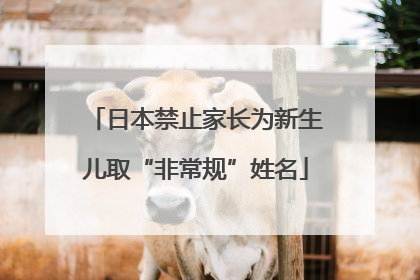 日本禁止家长为新生儿取“非常规”姓名