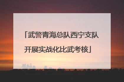 武警青海总队西宁支队开展实战化比武考核