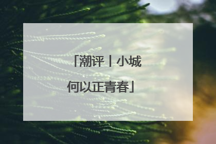 潮评丨小城何以正青春
