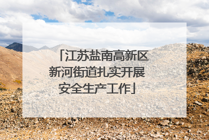江苏盐南高新区新河街道扎实开展安全生产工作
