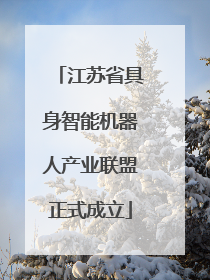 江苏省具身智能机器人产业联盟正式成立